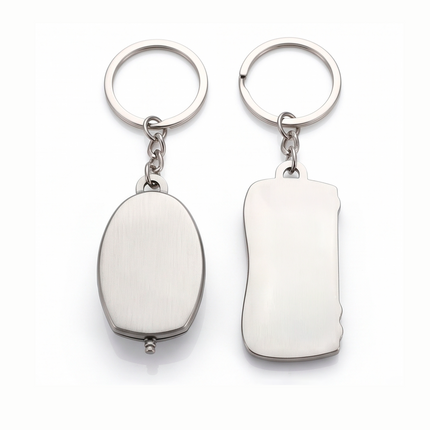 Couple Keyboard & Mouse Metal Keychain Set