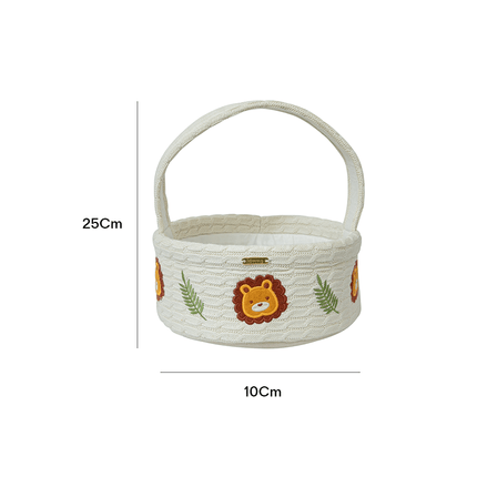 Knitted Lion Basket Gift Set