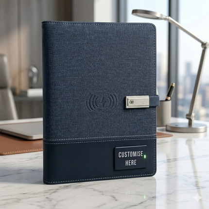 Smart Executive Notebook with Wireless Charging & USB Port