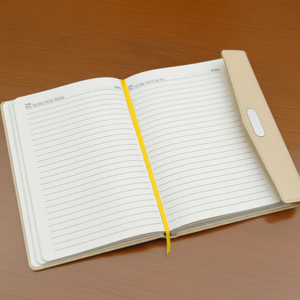B5 Designer Stripes Cream Diary – Premium Journaling Notebook