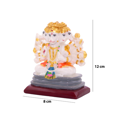 Panch Mukhi Bajrang Bali Hanuman Idol | Spiritual Decorative Showpiece for Home Temple, Office, and Gifts