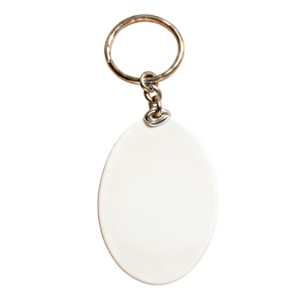 Personalised Oval Sublimation Keychain – Custom Print & Design