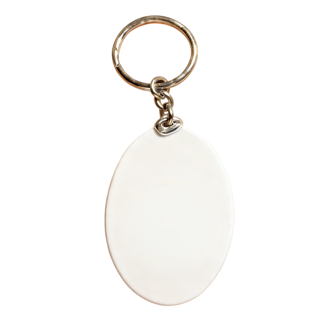 Personalised Oval Sublimation Keychain – Custom Print & Design