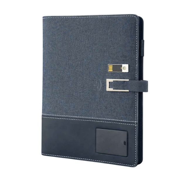 Smart Executive Notebook with Wireless Charging & USB Port